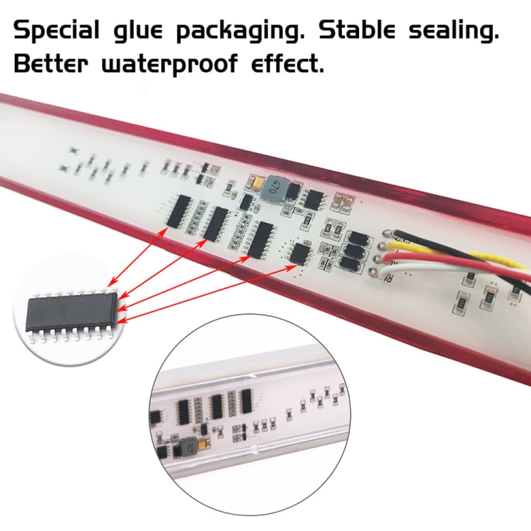 2 PCS 72LEDs Two-color Brake Turn Tail Light