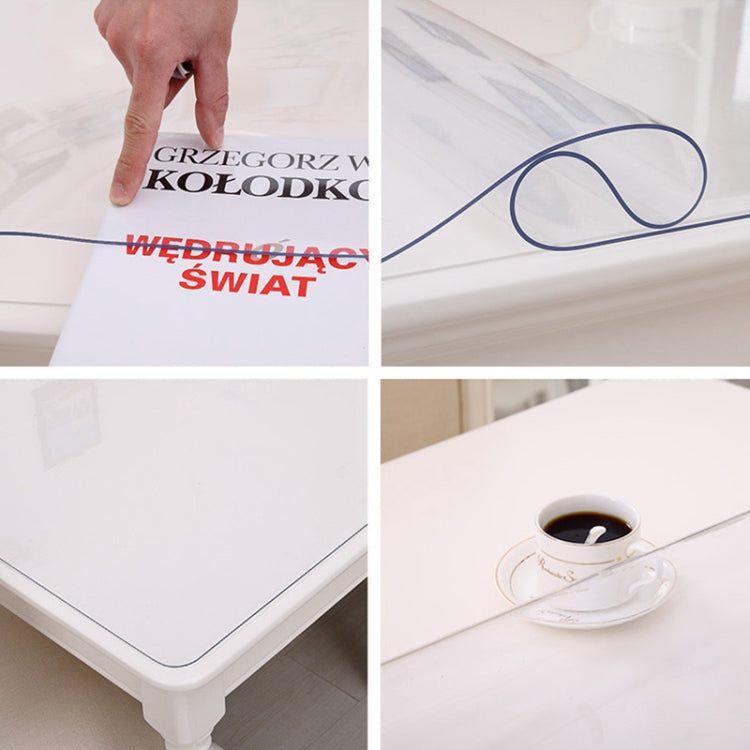 Transparent Soft Glass Tablecloth Household Waterproof Tablecloth PVC Table Mat, Thickness: 1mm