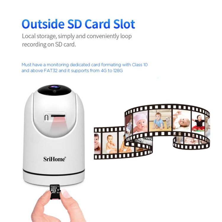 SriHome SH042 2.0MP 1080P HD AI WiFi Pan-tilt Surveillance Camera