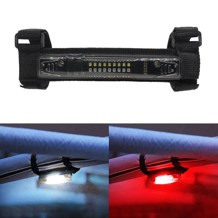 For UTV ATV Polaris RZR Golf Cart Motorcycle Two-color LED Guard Bar Light