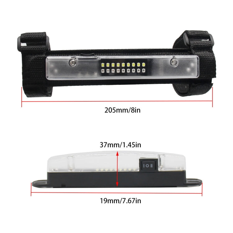 For UTV ATV Polaris RZR Golf Cart Motorcycle Two-color LED Guard Bar Light