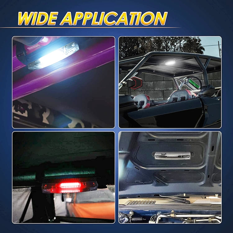 For UTV ATV Polaris RZR Golf Cart Motorcycle Two-color LED Guard Bar Light