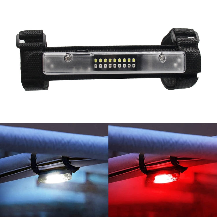 For UTV ATV Polaris RZR Golf Cart Motorcycle Two-color LED Guard Bar Light