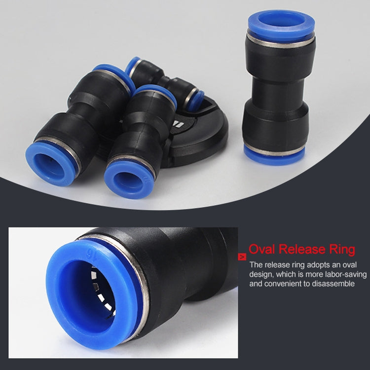 LAIZE 10pcs PU Plastic Straight Pneumatic Quick Fitting Connector