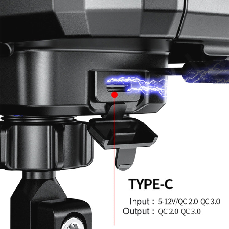 Motorcycle / Bicycle Handlebar Wireless Charging Waterproof Box Mobile Phone Holder