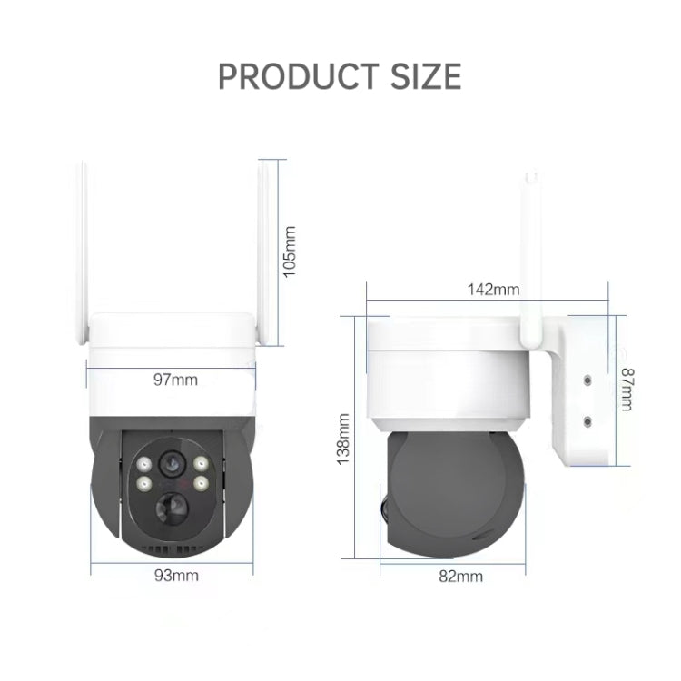 T34 2MP HD IP66 Waterproof Wireless WiFi Solar Camera