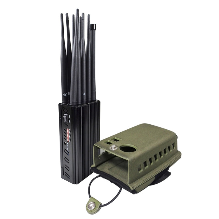 JAX-121A-10A 2G/3G/4G/5.8G/WIFI/GPS/LOJACK 10 Antennas Mobile Signal Jammer
