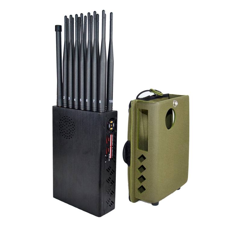 JAX-121A-16 5G/2G/3G/4G/WIFI/GPS/LOJACK 16 Antennas Mobile Signal Jammer