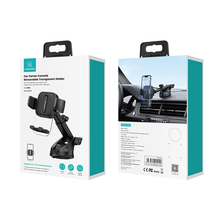 USAMS US-ZJ072 Car Center Console Retractable Transparent Holder