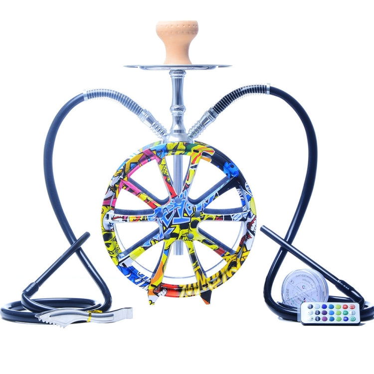 CL-01 Acrylic Double Tube Graffiti Wheel Hookah