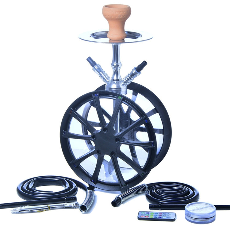 CL-01 Acrylic Double Tube Graffiti Wheel Hookah