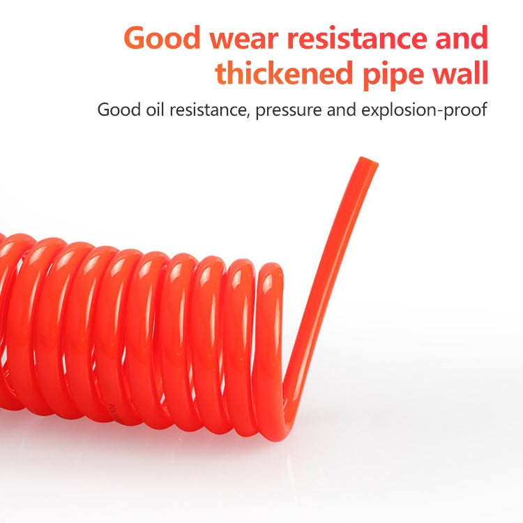 LAIZE Compressor Air Flexible PU Spring Tube with Connector