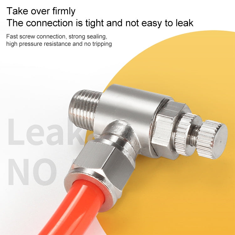 LAIZE Nickel Plated Copper Trachea Quick Fitting Throttle Valve Lock Female Connector