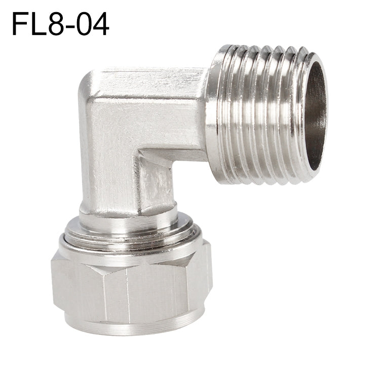LAIZE Nickel Plated Copper Trachea Quick Fitting Twist Elbow Lock Female Connector