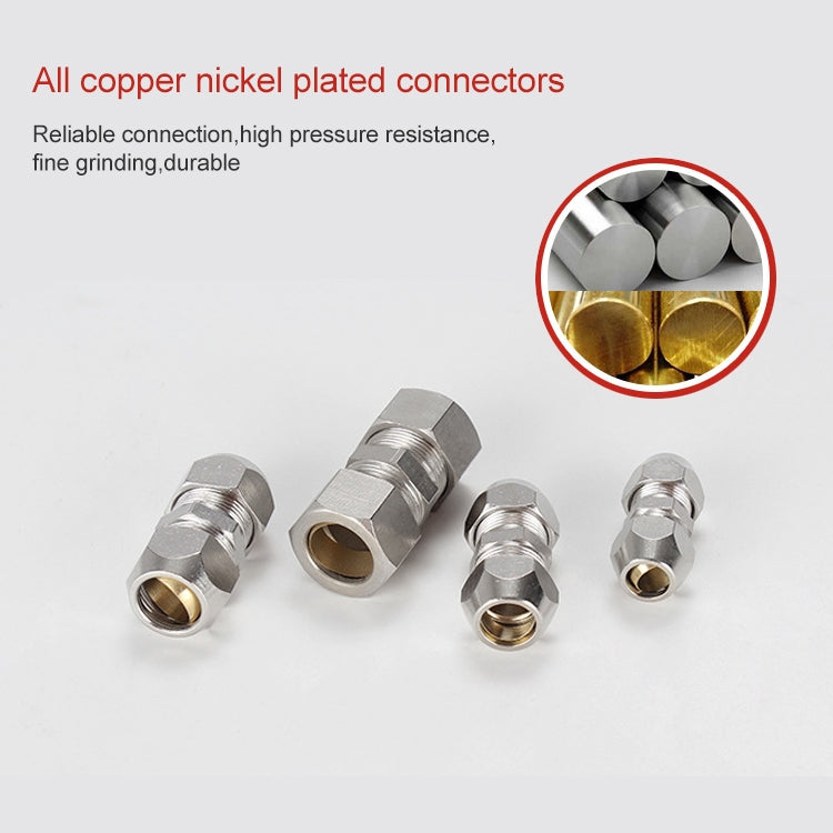 LAIZE Nickel Plated Copper Straight Pneumatic Quick Fitting Copper Pipe Connector