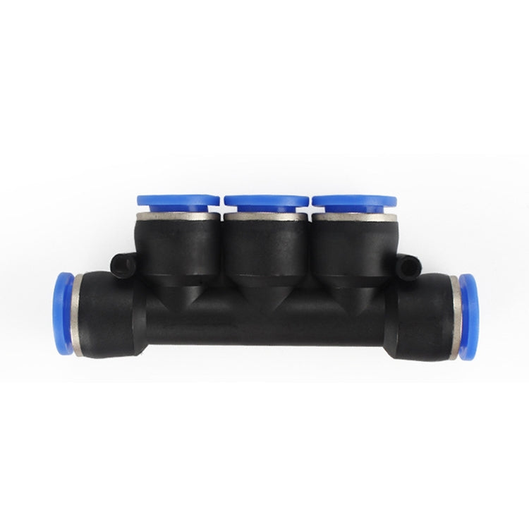 LAIZE 10pcs Plastic Five Port Pneumatic Quick Fitting Connector