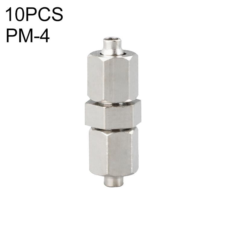 PM-4 LAIZE 2pcsNickel Plated Copper Straight Pneumatic Quick Connector