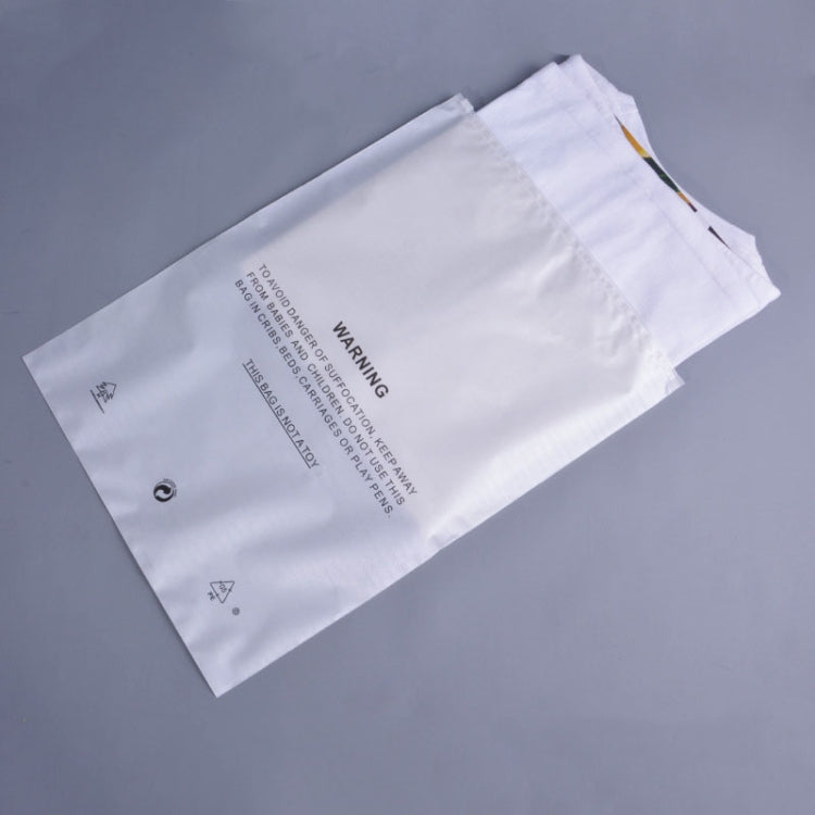100 PCS PE + Pearl Cotton Zipper Transparent Warning Storage Bag, 27 x 35cm