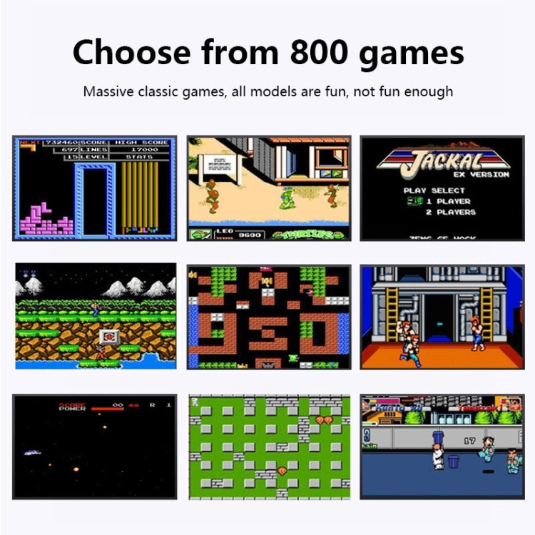 MK800 Doubles 3.0 inch Macaron Mini Handheld Game Console Built-in 800 Games