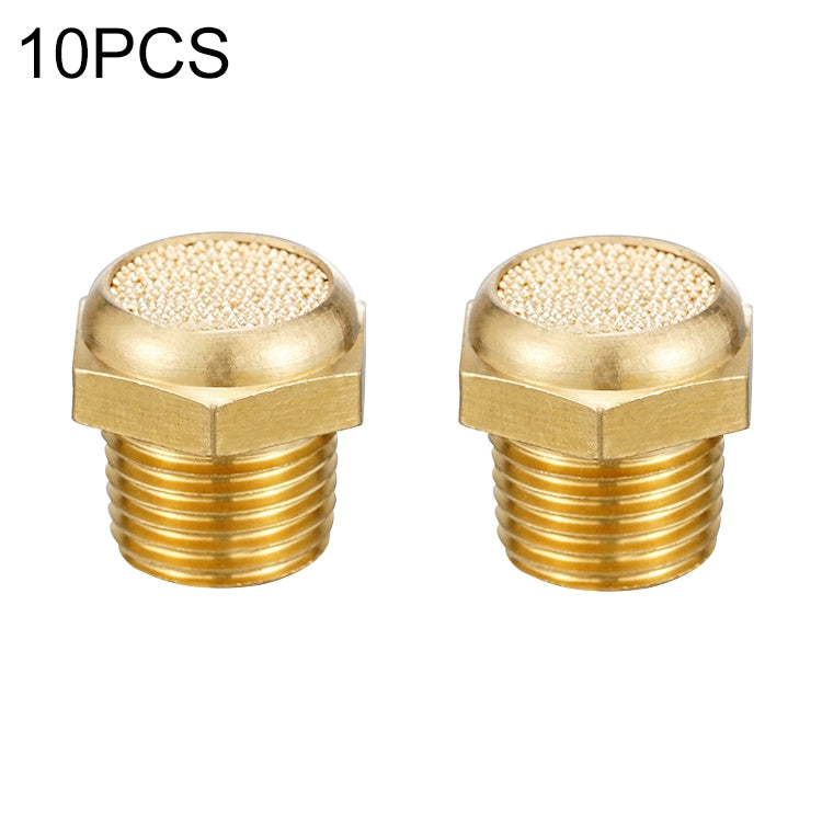 LAIZE 2pcs Semi Copper Flat Pneumatic Muffler, Caliber:4 Point