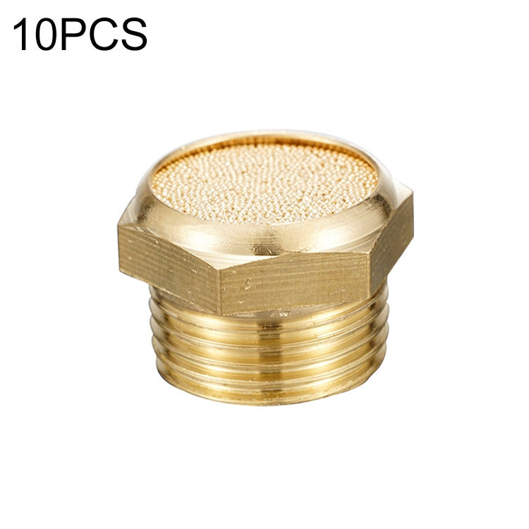 LAIZE 2pcs Semi Copper Flat Pneumatic Muffler, Caliber:4 Point