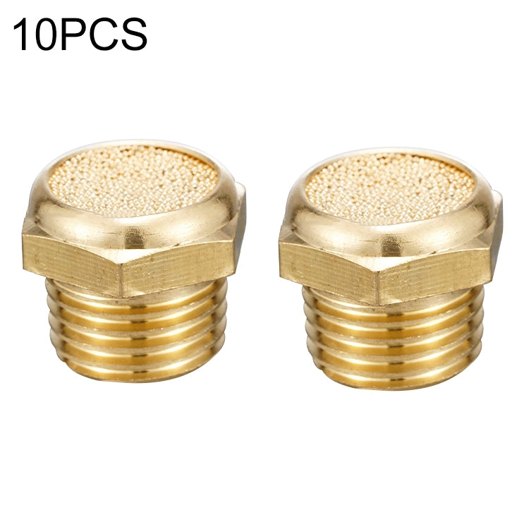 LAIZE 2pcs All Copper Flat Pneumatic Muffler, Caliber:4 Point