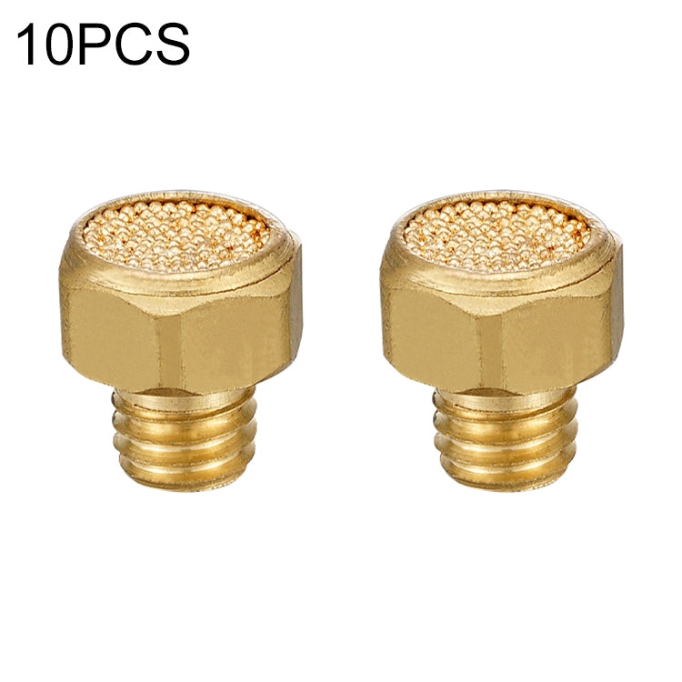 LAIZE 2pcs All Copper Flat Pneumatic Muffler, Caliber:4 Point