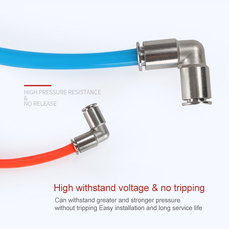 LAIZE Nickel Plated Copper Elbow Pneumatic Quick Connector