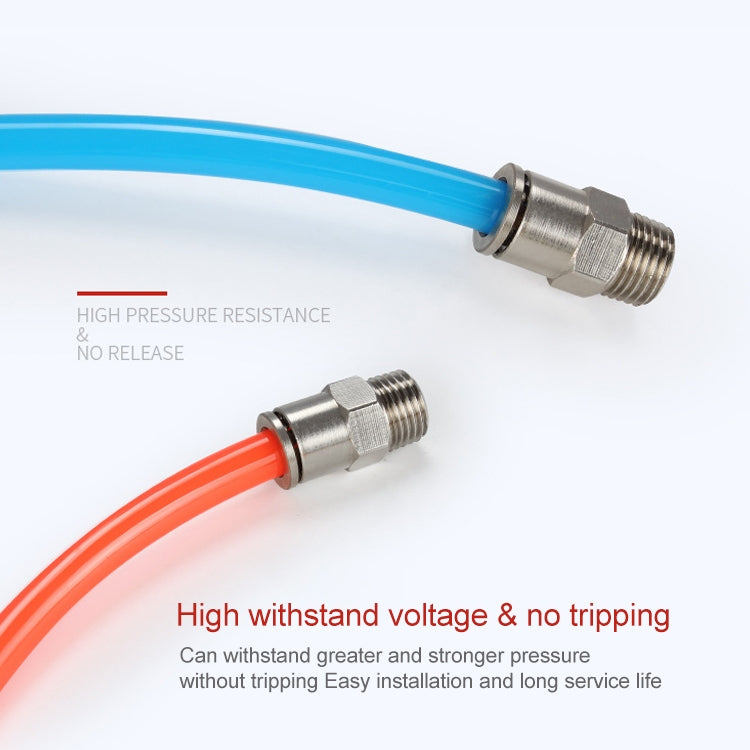 LAIZE Nickel Plated Copper Male Thread Straight Pneumatic Quick Connector