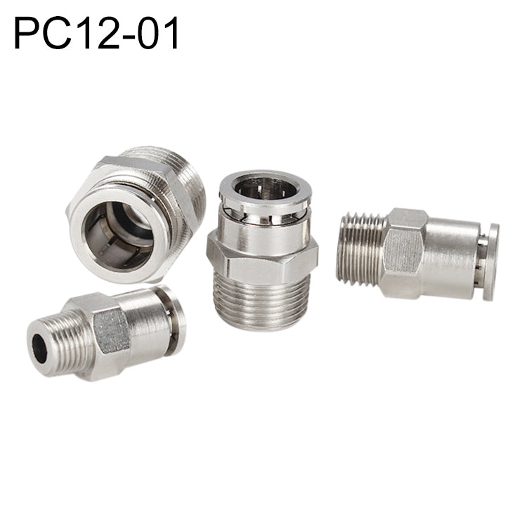 LAIZE Nickel Plated Copper Male Thread Straight Pneumatic Quick Connector