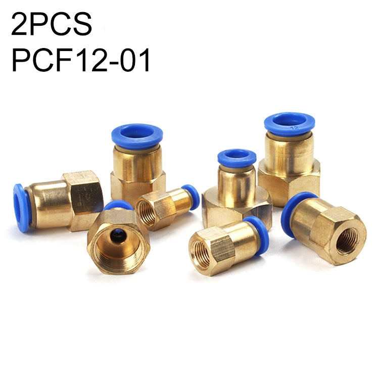 PCF6-03 LAIZE 2pcs Female Thread Straight Pneumatic Quick Connector