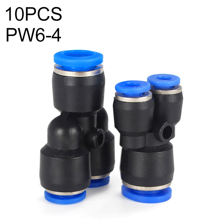 PW16-12 LAIZE 2pcs Plastic Y-type Tee Reducing Pneumatic Quick Fitting Connector