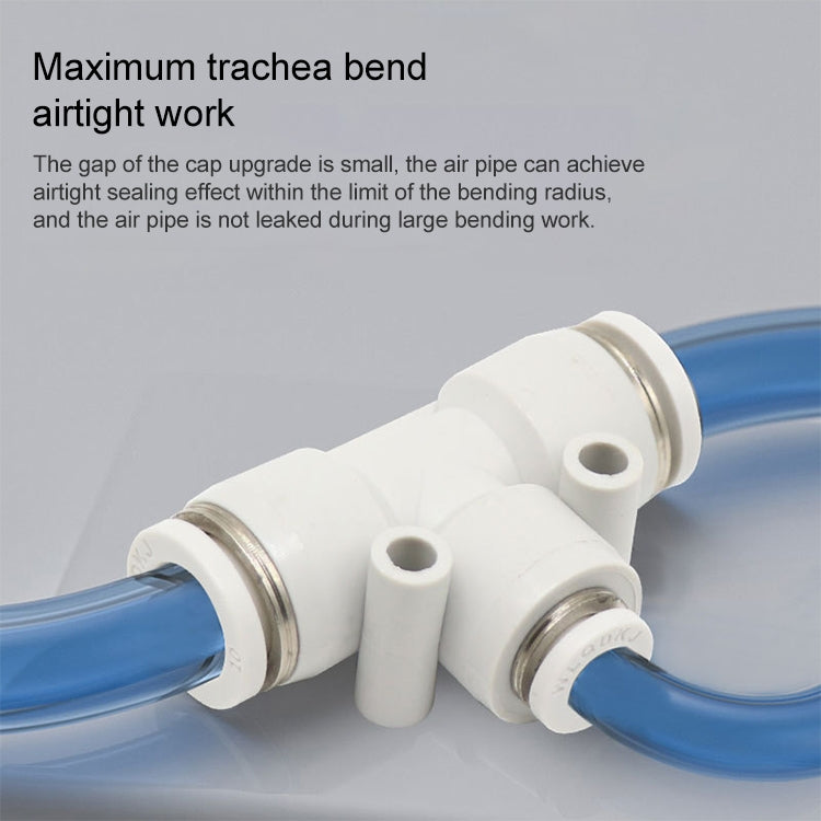 PEG6-4 LAIZE 2pcs PW T-type Tee Reducing Pneumatic Quick Fitting Connector