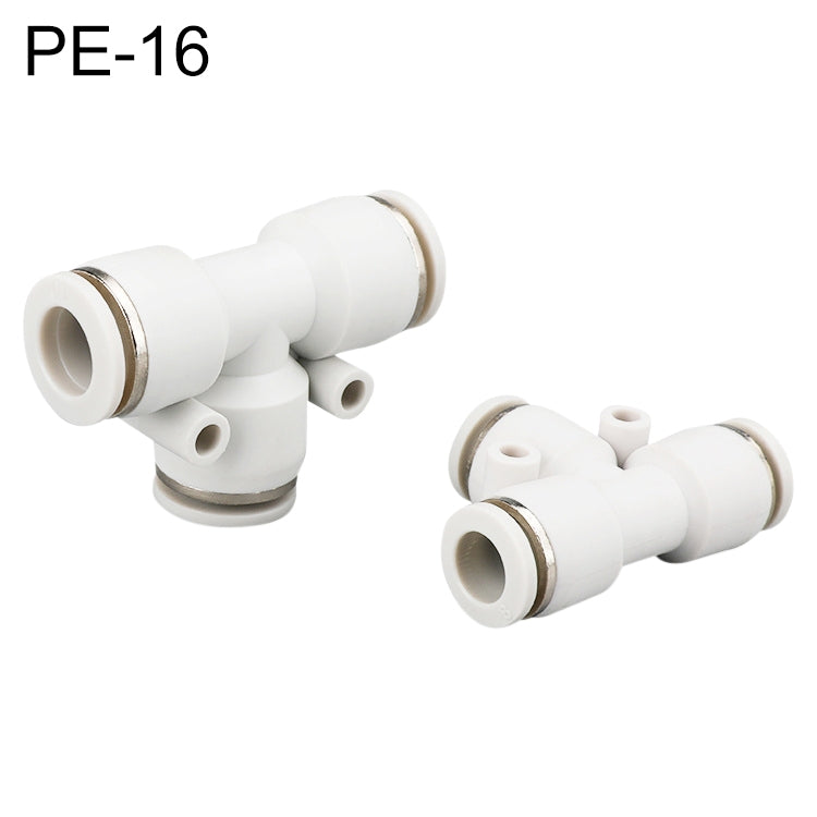 PE-10 LAIZE 2pcs PE T-type Tee Pneumatic Quick Fitting Connector