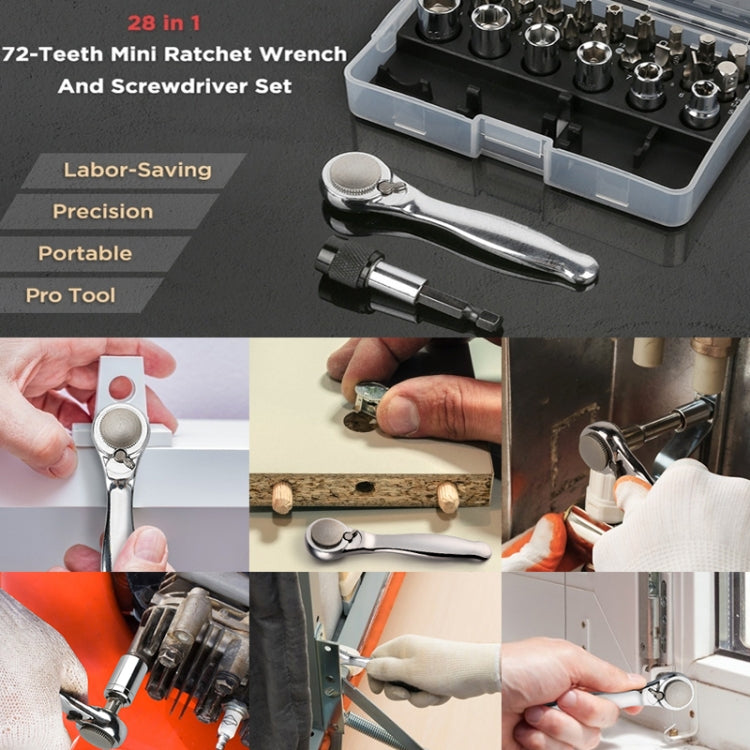 28 in 1 Ratcheting Screwdriver Set