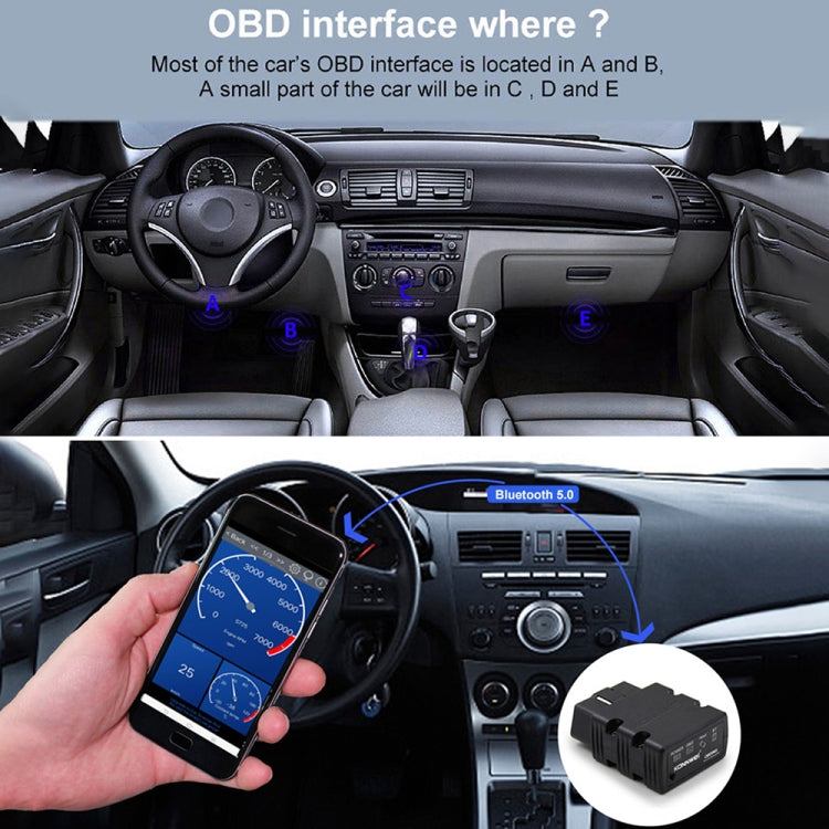 KONNWEI KW902 Bluetooth 5.0 OBD2 Car Fault Diagnostic Scan Tools Support IOS / Android