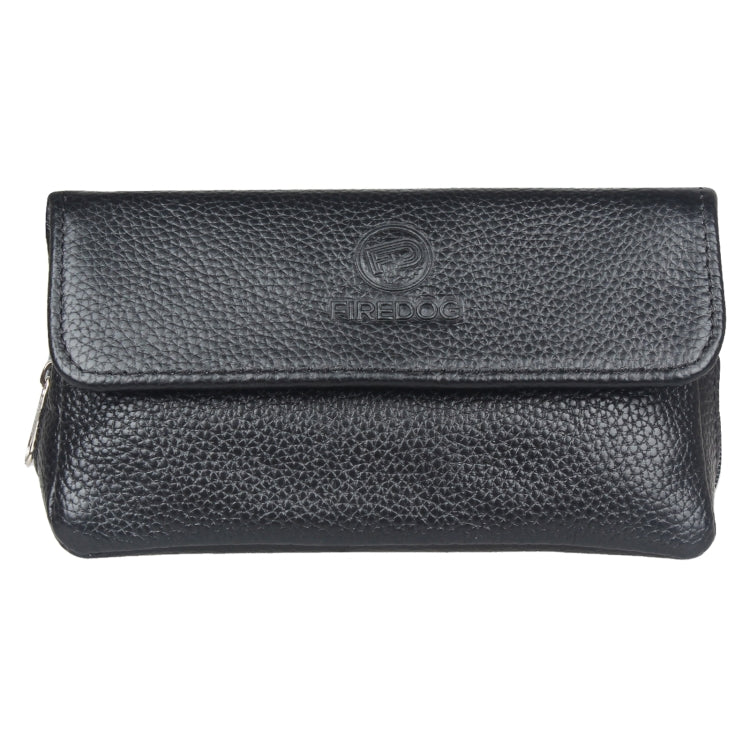 FIREDOG CL07 Portable Handcrafted Cowhide Double Pipe Bag