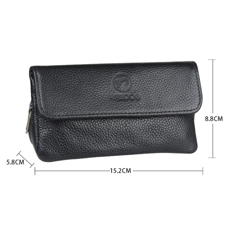 FIREDOG CL07 Portable Handcrafted Cowhide Double Pipe Bag