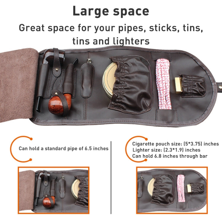 FIREDOG CL08 Leather Pipe Tobacco Storage Bag