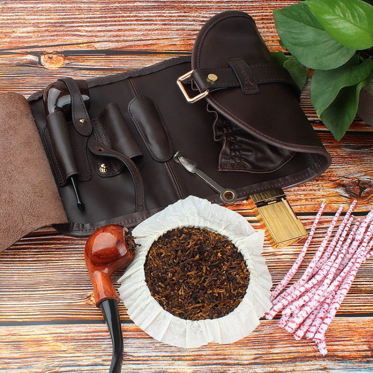 FIREDOG CL08 Leather Pipe Tobacco Storage Bag