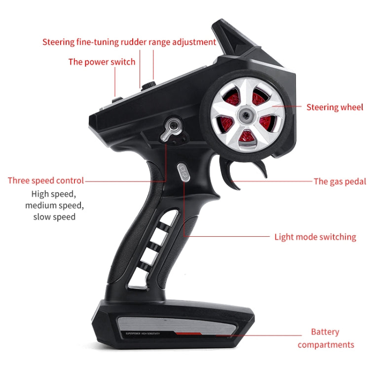 JJR/C Q142 Full Scale Electric Four-wheel Drive Muscle High Speed Drift RC Car