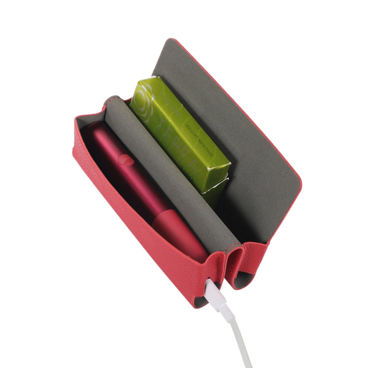 Litchi Pattern Electronic Cigarette Leather Storage Bag