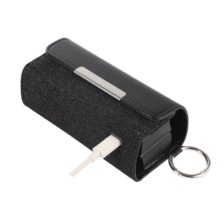 Portable Contrasting Color Electronic Cigarette Storage Bag with Hanging Loop