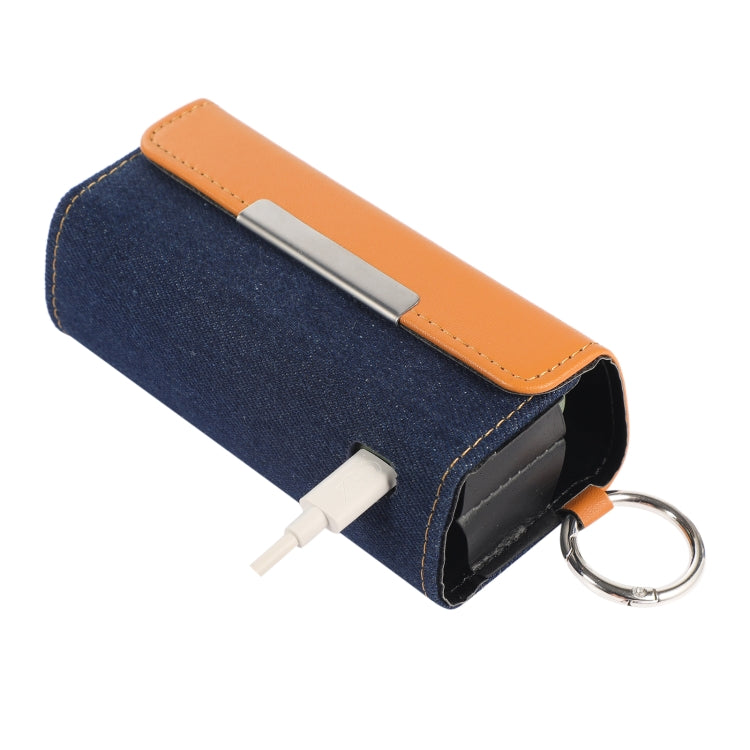 Portable Contrasting Color Electronic Cigarette Storage Bag with Hanging Loop