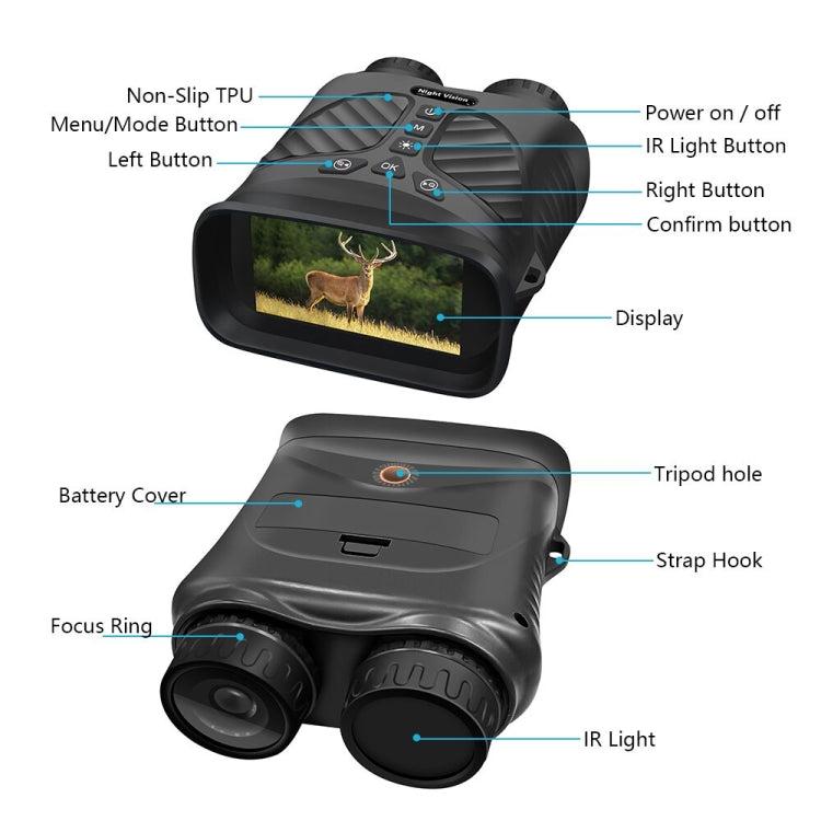 DT39 3 inch IPS Screen Binoculars Digital Binoculars Night Vision