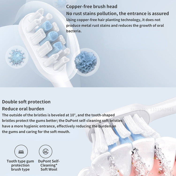 Original Xiaomi Mijia 3pcs Brush Head Standard Type for Sonic Electric Toothbrush T301 / T302