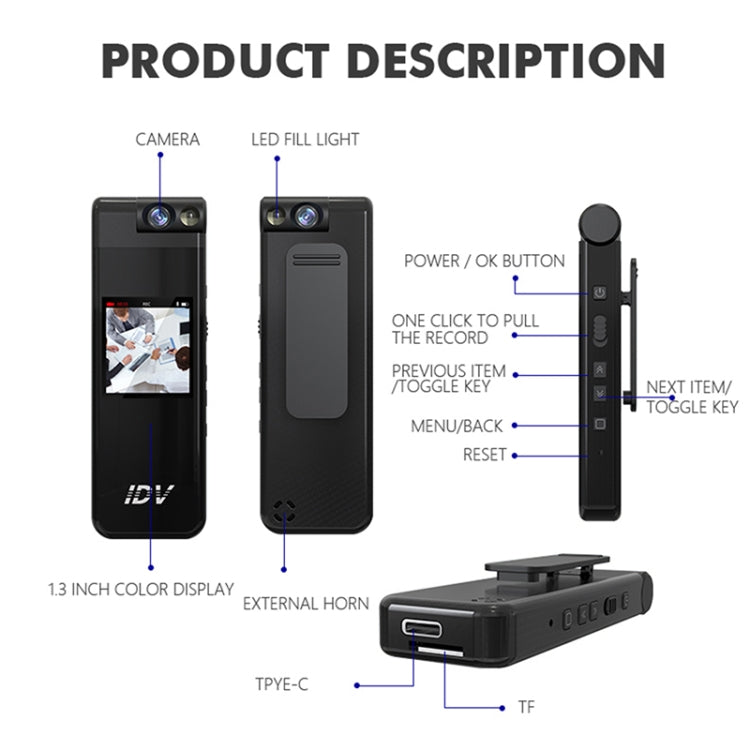 iDV L13 1080P Portable HD Mini Audio Video Recorder