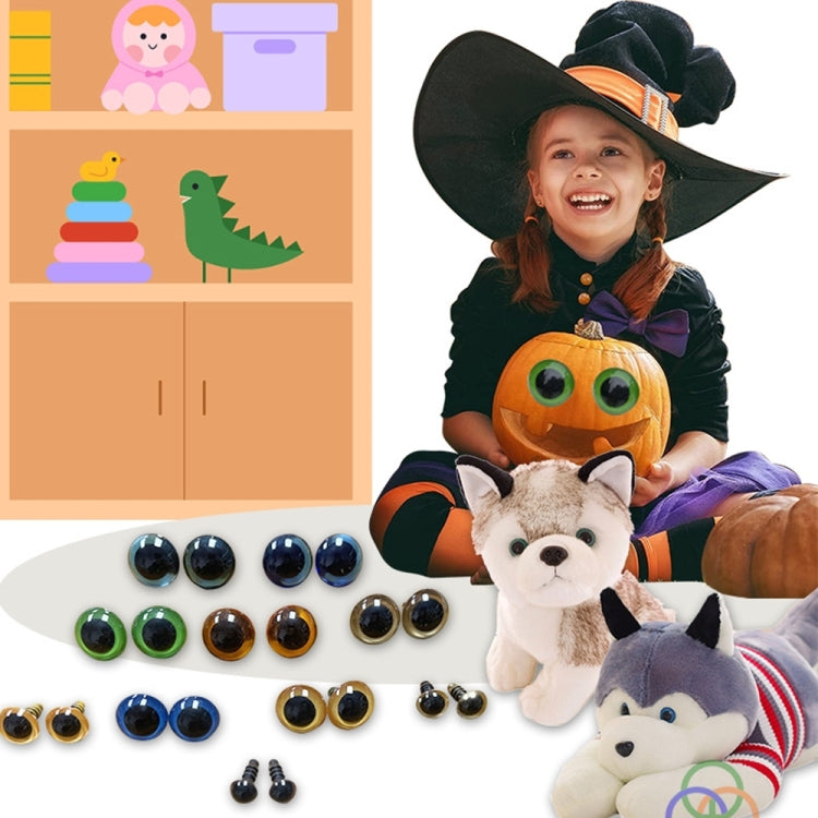 100pcs Resin Three-dimensional Animal Artificial Eye Plastic Plush Toy Accessories, Size:9mm (Colors Shipped Randomly)