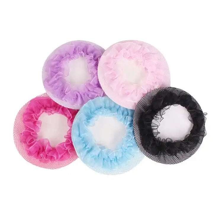 Lace Net Set Hair Net Bag Ballet Headdress, Random Color Delivery