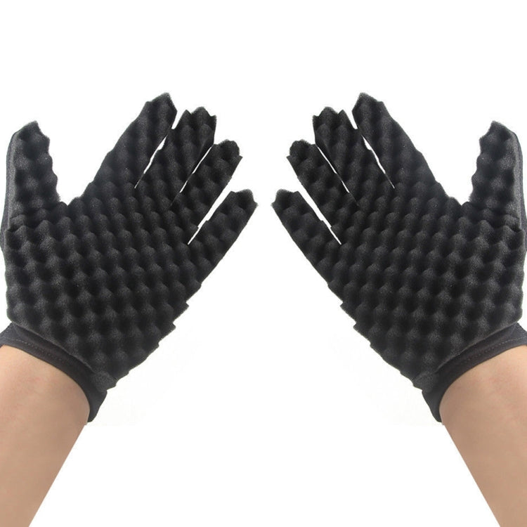 Single Sponge Wipe Black Hair Styling Gloves